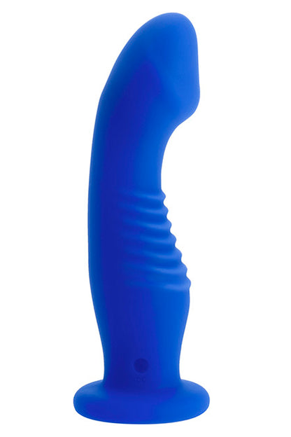 S PLEASURES VELVET - VIBRATING DILDO AEON BLUE