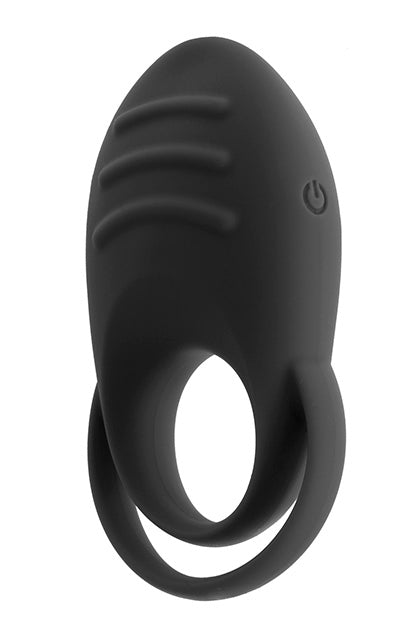S PLEASURES PREMIUM LINE - DUAL COCK RING - BLACK