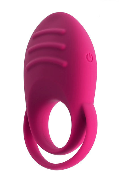 S PLEASURES PREMIUM LINE - DUAL COCK RING - RED
