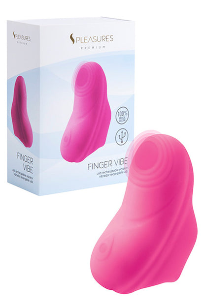 S PLEASURES LÍNEA PREMIUM - VIBRADOR PARA DEDO - ROSA