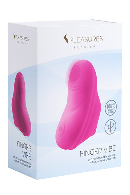 S PLEASURES LÍNEA PREMIUM - VIBRADOR PARA DEDO - ROSA