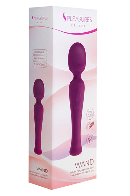 S PLEASURES VELVET - WAND MASSAGER PURPLE