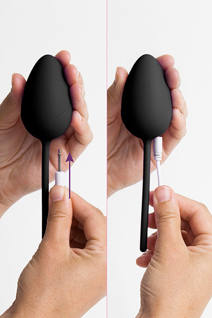 S PLEASURES VELVET - EGG VIBRATOR ODETTE - BLACK
