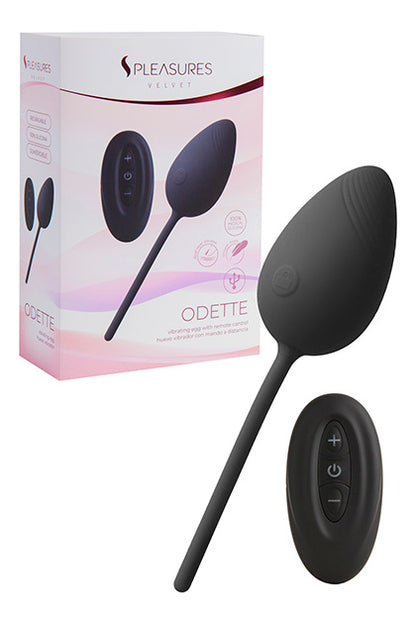 S PLEASURES VELVET - EGG VIBRATOR ODETTE - BLACK