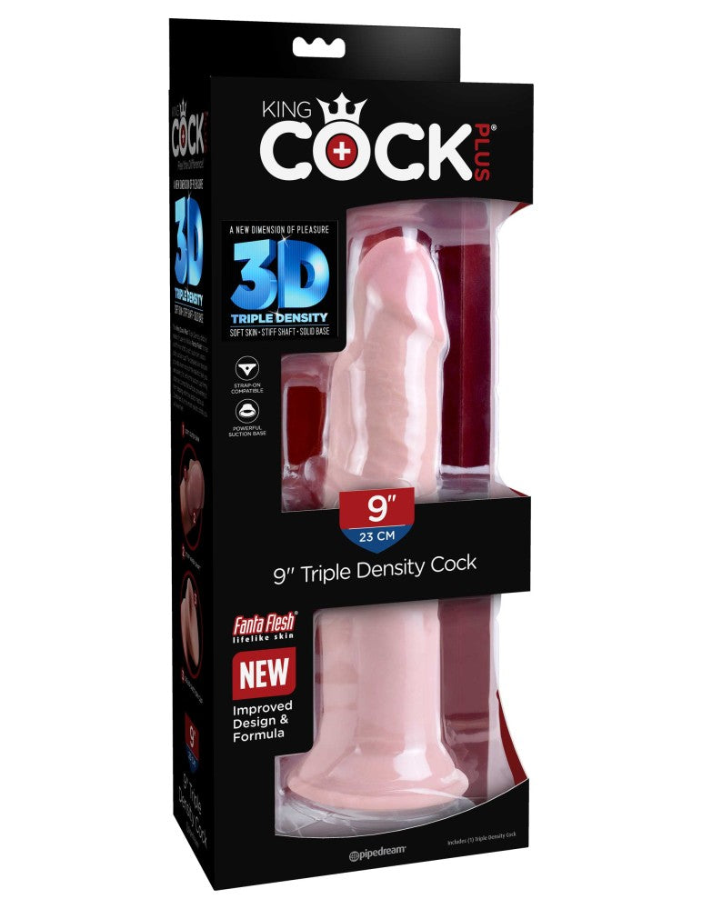 PIPEDREAM - KING COCK PLUS - 9" TRIPLE DENSITY COCK LIGHT