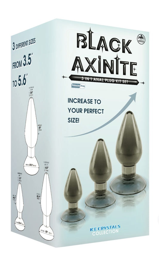 NMC - BLACK AXINITE 3 IN 1 ANAL PLUG KIT SET III