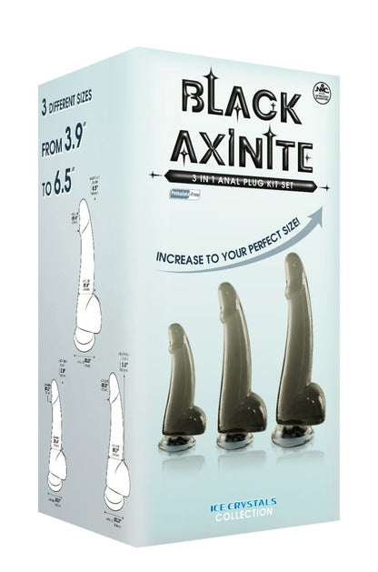 NMC - BLACK AXINITE 3 IN 1 ANAL PLUG KIT SET IV