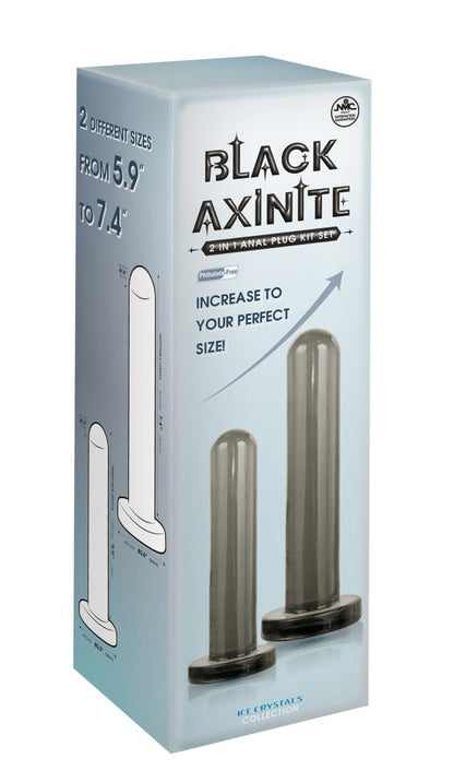 NMC - BLACK AXINITE 2 IN 1 ANAL PLUG KIT SET
