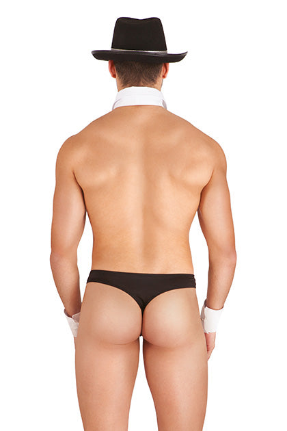 S PLEASURES LINGERIE - ENSEMBLE DÉGUISEMENT MAFIEUX NOIR/BLANC TU