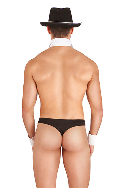 S PLEASURES LINGERIE - ENSEMBLE DÉGUISEMENT MAFIEUX NOIR/BLANC TU