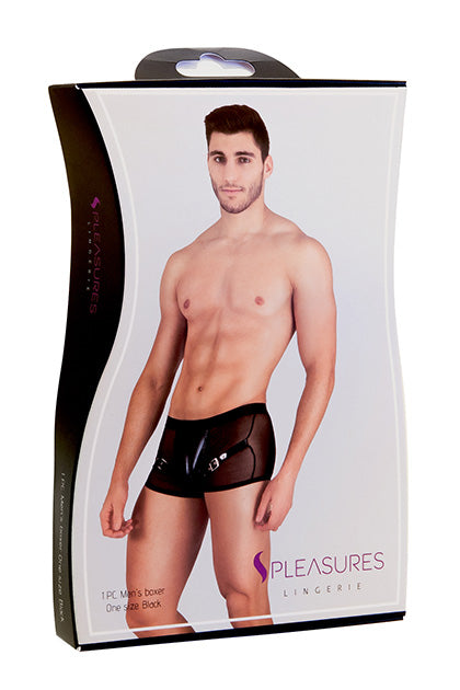 S PLEASURES LINGERIE - BOXER NEGRO TU