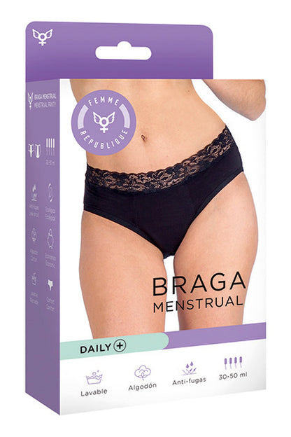 Braga Menstrual XL - NEGRO