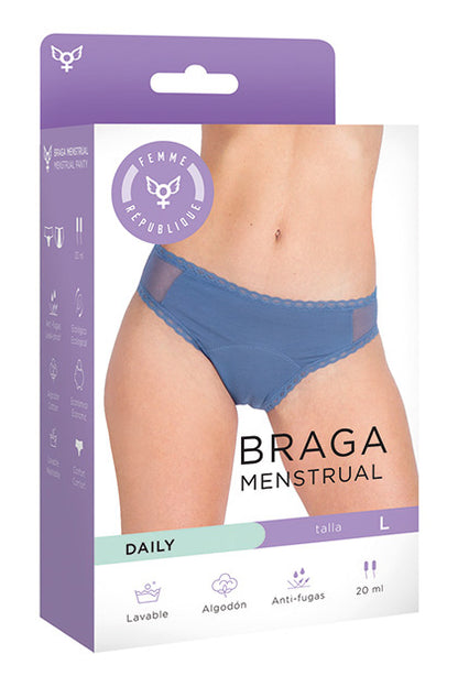 FEMME RÉPUBLIQUE - BRAGA MENSTRUAL M - AZUL