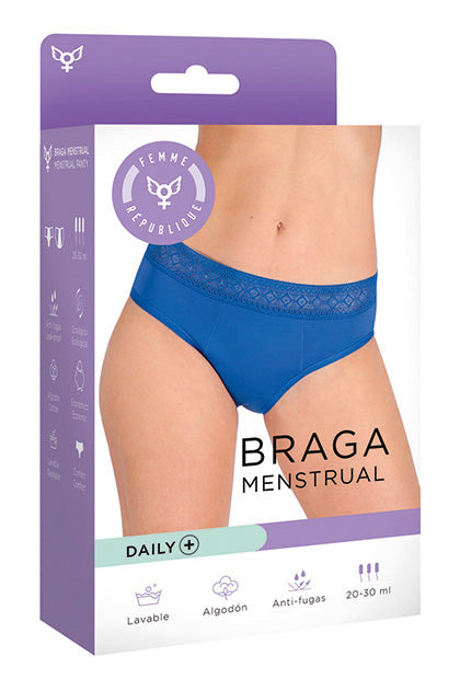 FEMME RÉPUBLIQUE - BRAGA MENSTRUAL S - AZUL