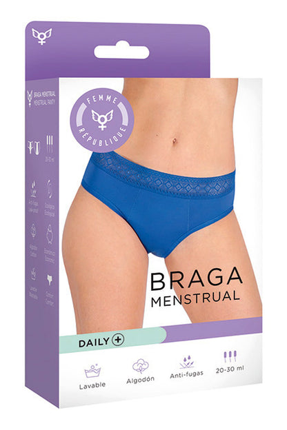 Braga Menstrual XL - AZUL