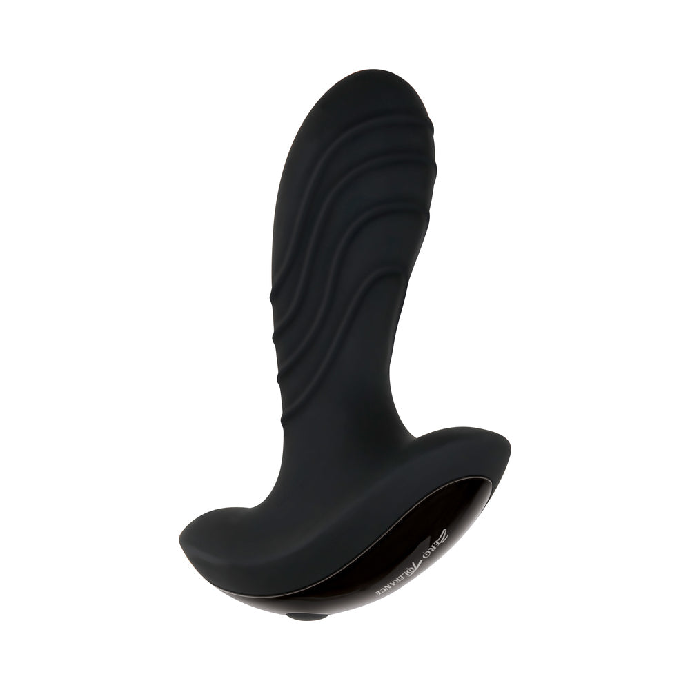 ZERO TOLERANCE - THE GENTLEMAN RECHARGEABLE VIBRATING SILICONE PROSTATE MASSAGER BLACK