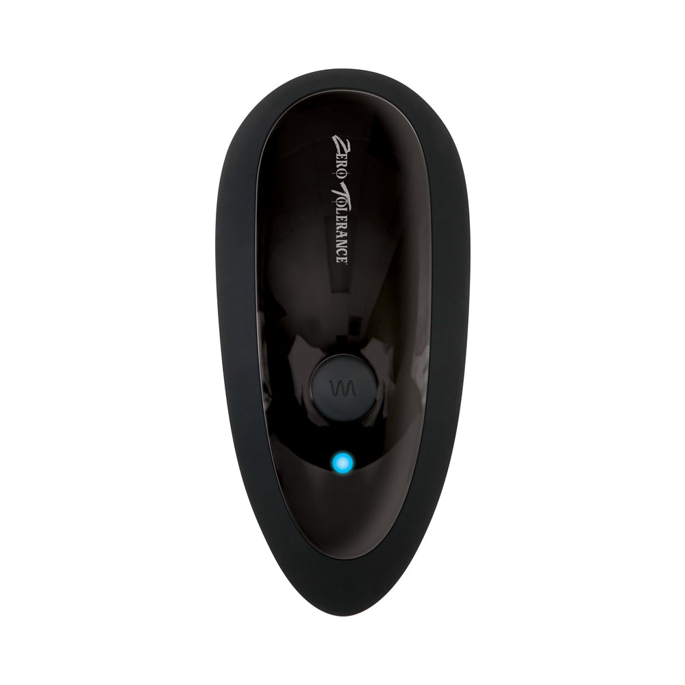 ZERO TOLERANCE - THE GENTLEMAN RECHARGEABLE VIBRATING SILICONE PROSTATE MASSAGER BLACK