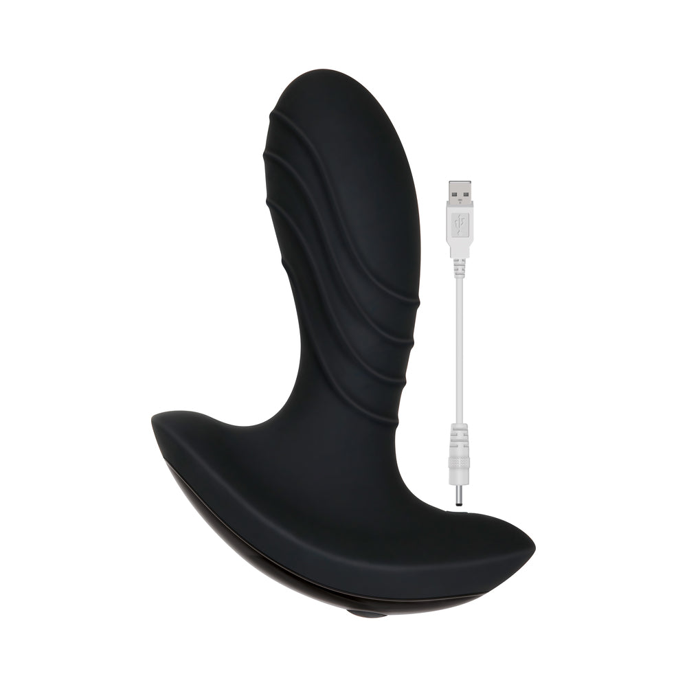 ZERO TOLERANCE THE GENTLEMAN RECHARGEABLE VIBRATING SILICONE PROSTATE MASSAGER BLACK