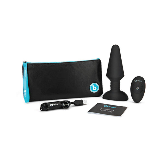 B-VIBE RIMMING XL ROTATING AND VIBRATING REMOTE CONTROL PLUG BLACK