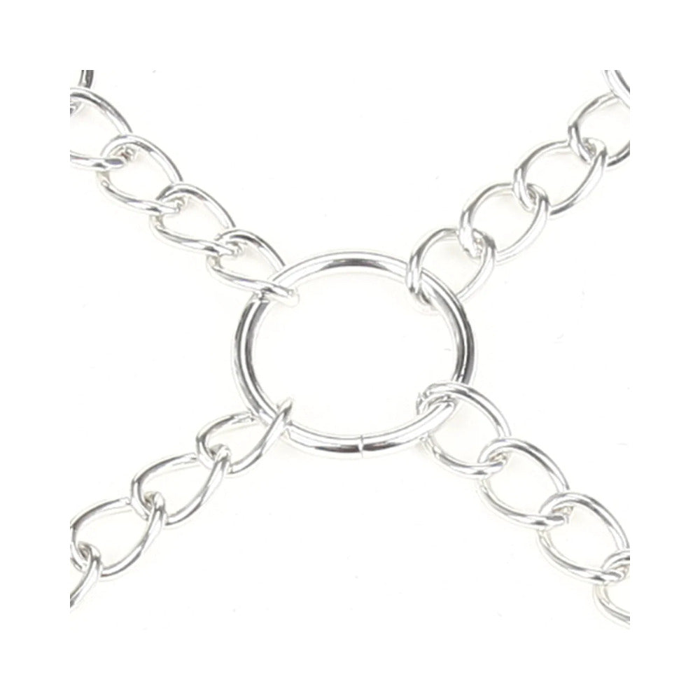 ELECTRIC EEL - LUX FETISH DELUXE CHAIN HOG TIE WITH 4-PIECE CUFF SET