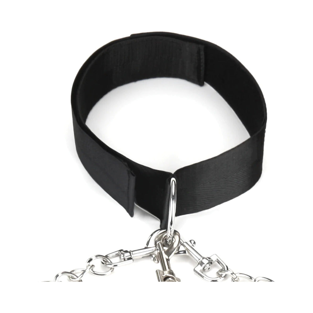 LUX FETISH COLLAR CUFFS & LEASH SET