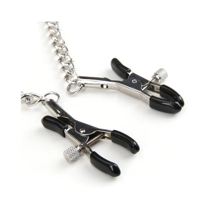 LUX FETISH COLLAR & NIPPLE CLAMPS WITH ADJUSTABLE PRESSURE