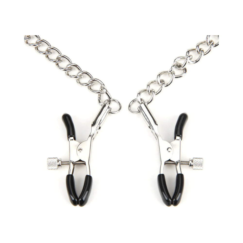 ELECTRIC EEL - LUX FETISH BREATHABLE BALL GAG WITH ADJUSTABLE PRESSURE NIPPLE CLAMPS