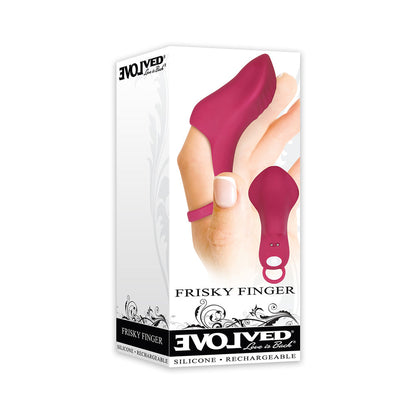 EVOLVED FRISKY FINGER RECHARGEABLE SILICONE FINGER VIBRATOR BURGUNDY