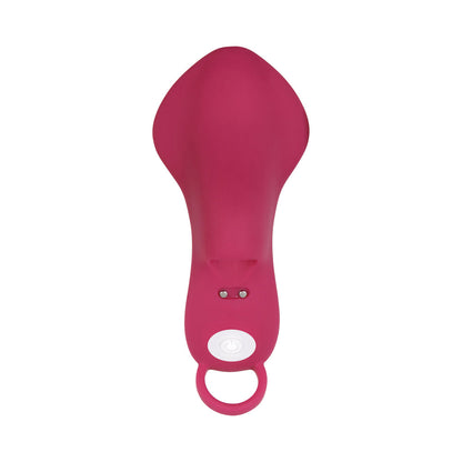 EVOLVED - FRISKY FINGER RECHARGEABLE SILICONE FINGER VIBRATOR BURGUNDY