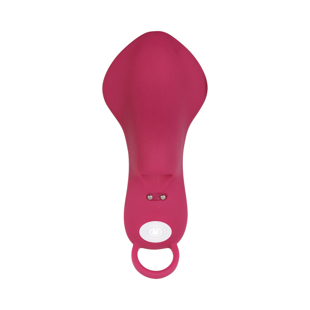 EVOLVED FRISKY FINGER RECHARGEABLE SILICONE FINGER VIBRATOR BURGUNDY