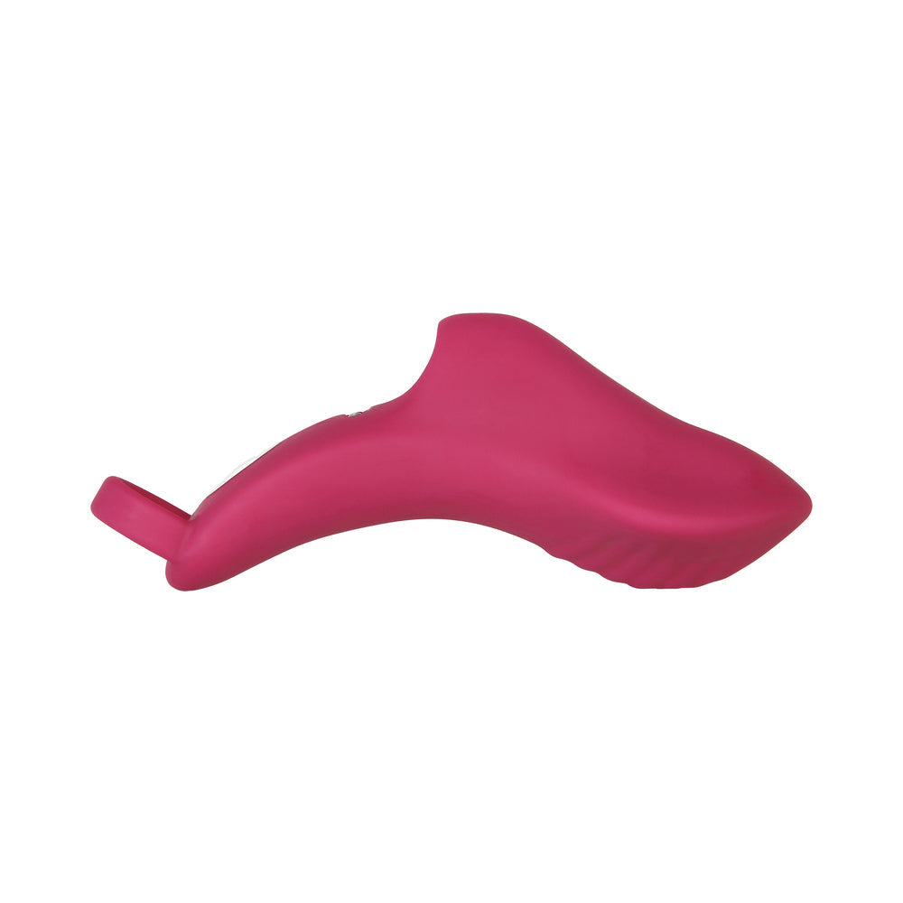 EVOLVED FRISKY FINGER RECHARGEABLE SILICONE FINGER VIBRATOR BURGUNDY