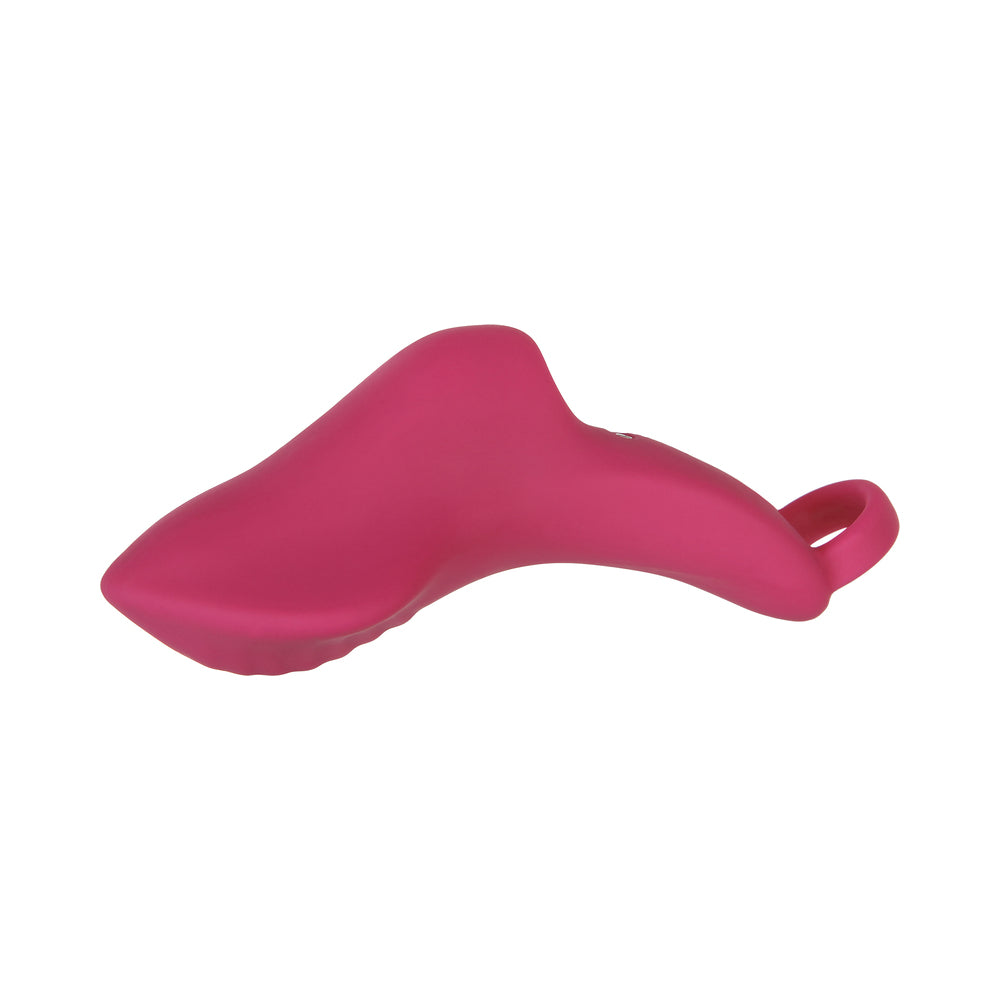 EVOLVED - FRISKY FINGER RECHARGEABLE SILICONE FINGER VIBRATOR BURGUNDY