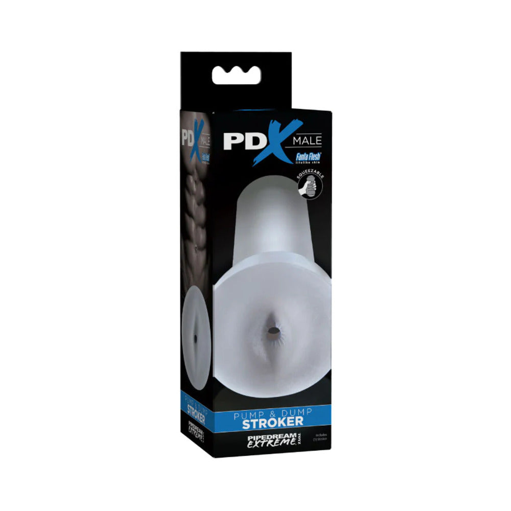PDX MASCULINO - MASTURBADOR DE BOMBA Y DESCARGA - TRANSPARENTE