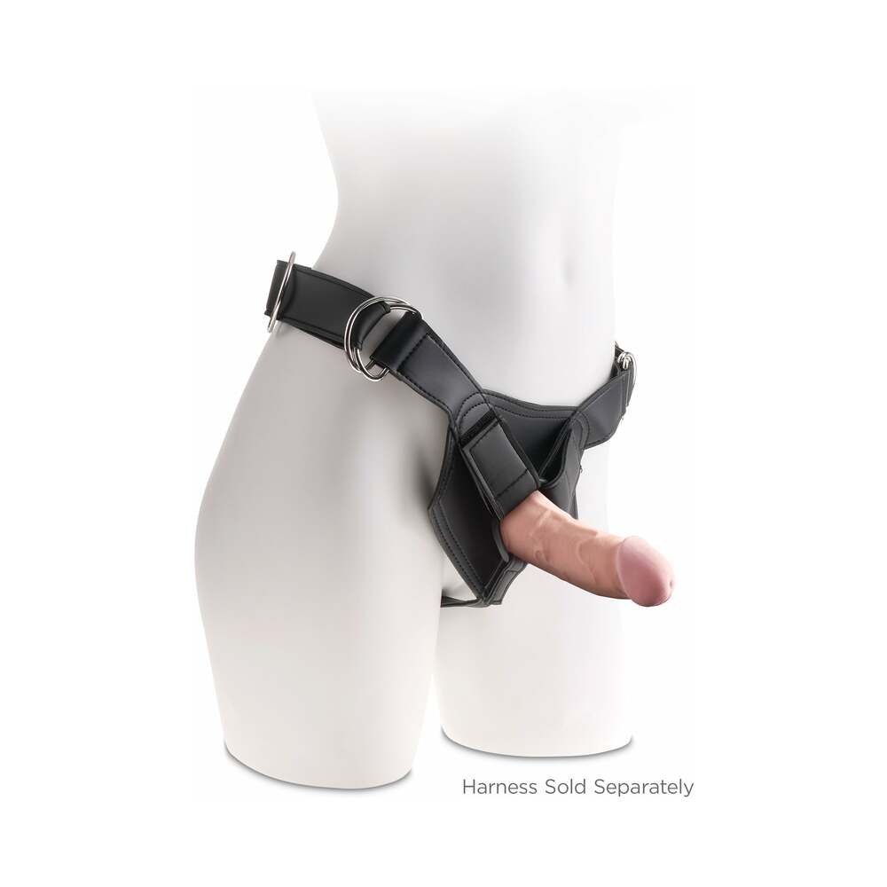 PIPEDREAM - KING COCK PLUS 6 IN. TRIPLE DENSITY COCK REALISTIC DILDO WITH SUCTION CUP BROWN
