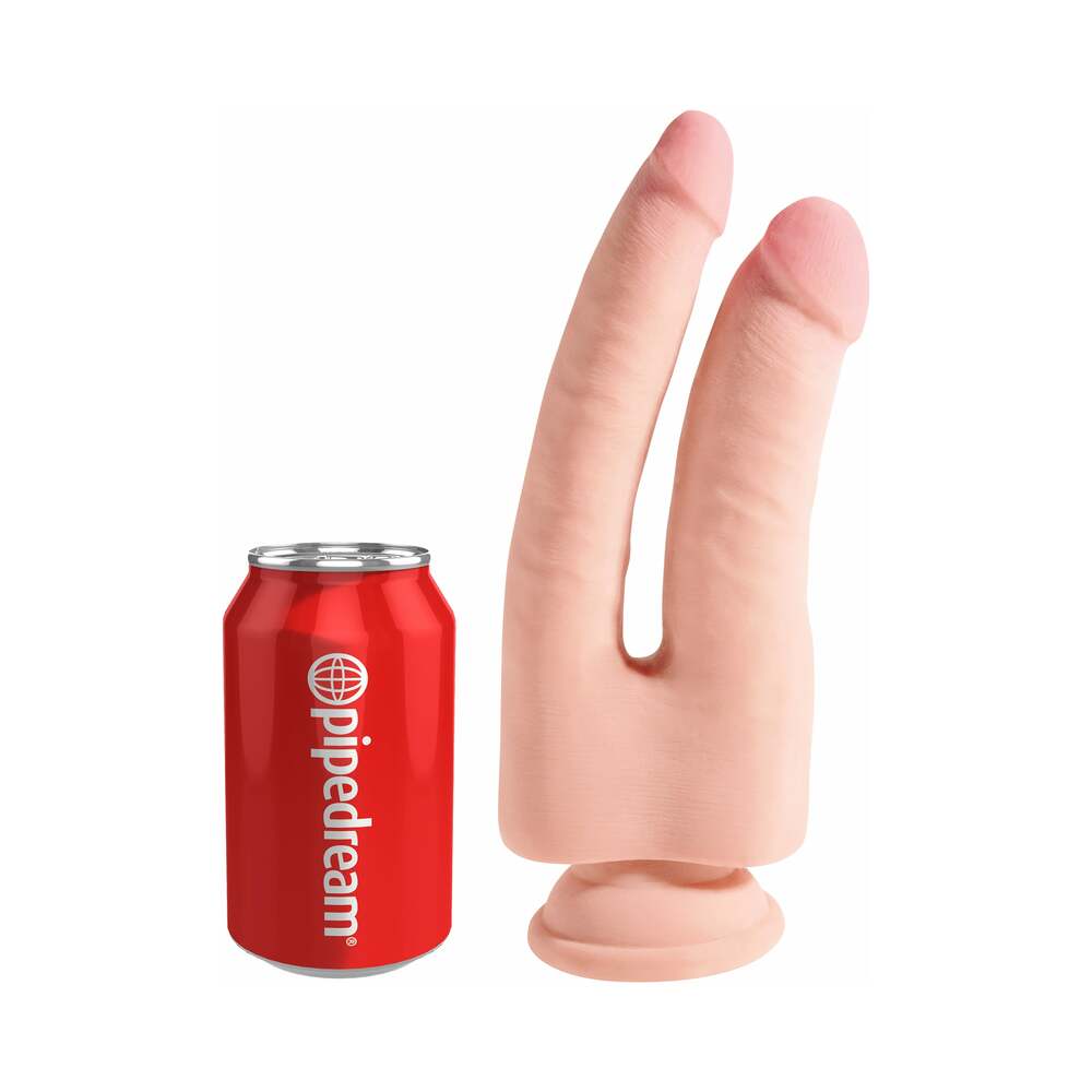 KING COCK PLUS TRIPLE DENSITY DOUBLE PENETRATOR 9.5 IN. REALISTIC DILDO BEIGE