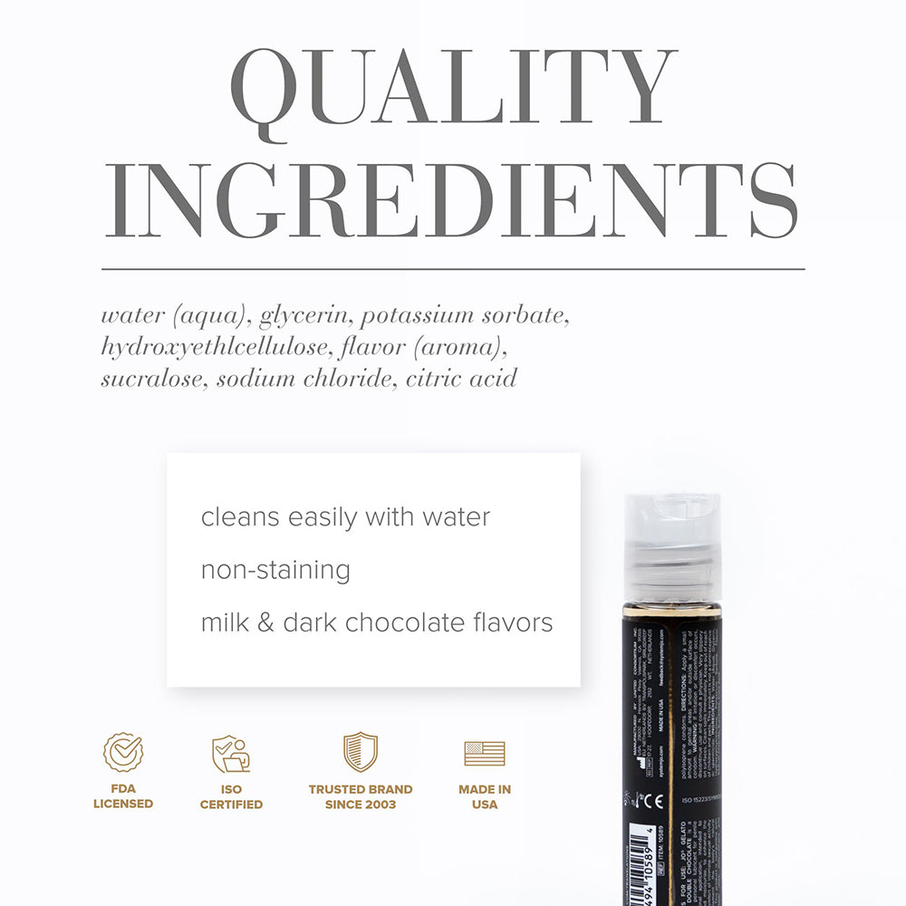 SYSTEM JO - JO GELATO DECADENT DOUBLE CHOCOLATE FLAVORED WATER-BASED LUBRICANT 1 OZ.