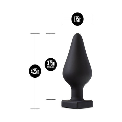 BLUSH - TEMPTASIA ''FUCK ME'' SILICONE ANAL PLUG WITH HEART-SHAPED BASE BLACK