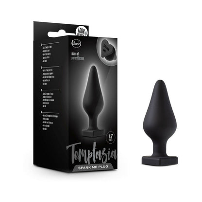 BLUSH - TEMPTASIA ''SPANK ME'' SILICONE ANAL PLUG WITH HEART-SHAPED BASE BLACK