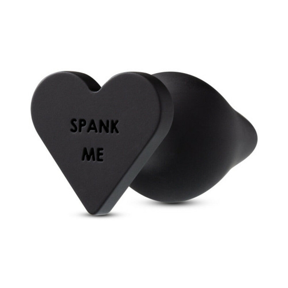 BLUSH - TEMPTASIA ''SPANK ME'' SILICONE ANAL PLUG WITH HEART-SHAPED BASE BLACK