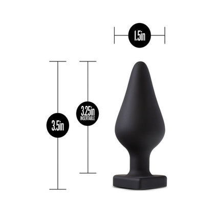 BLUSH - TEMPTASIA ''SPANK ME'' SILICONE ANAL PLUG WITH HEART-SHAPED BASE BLACK