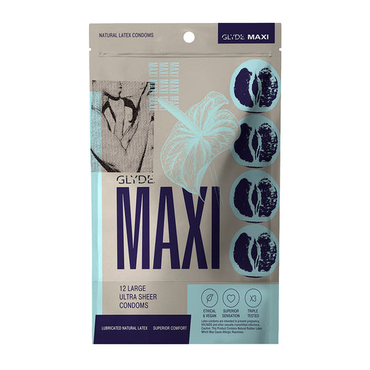 GLYDE CONDOMS - GLYDE MAXI LARGE/XL 12PK