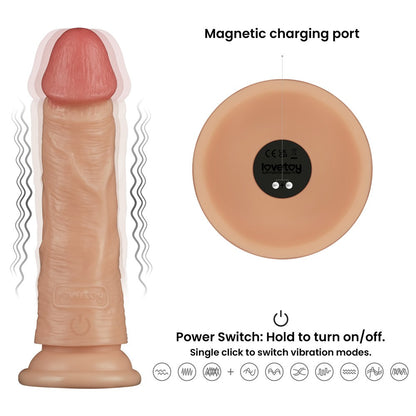 LOVETOY - 7'' VIBRATING POWER BASICS COCK