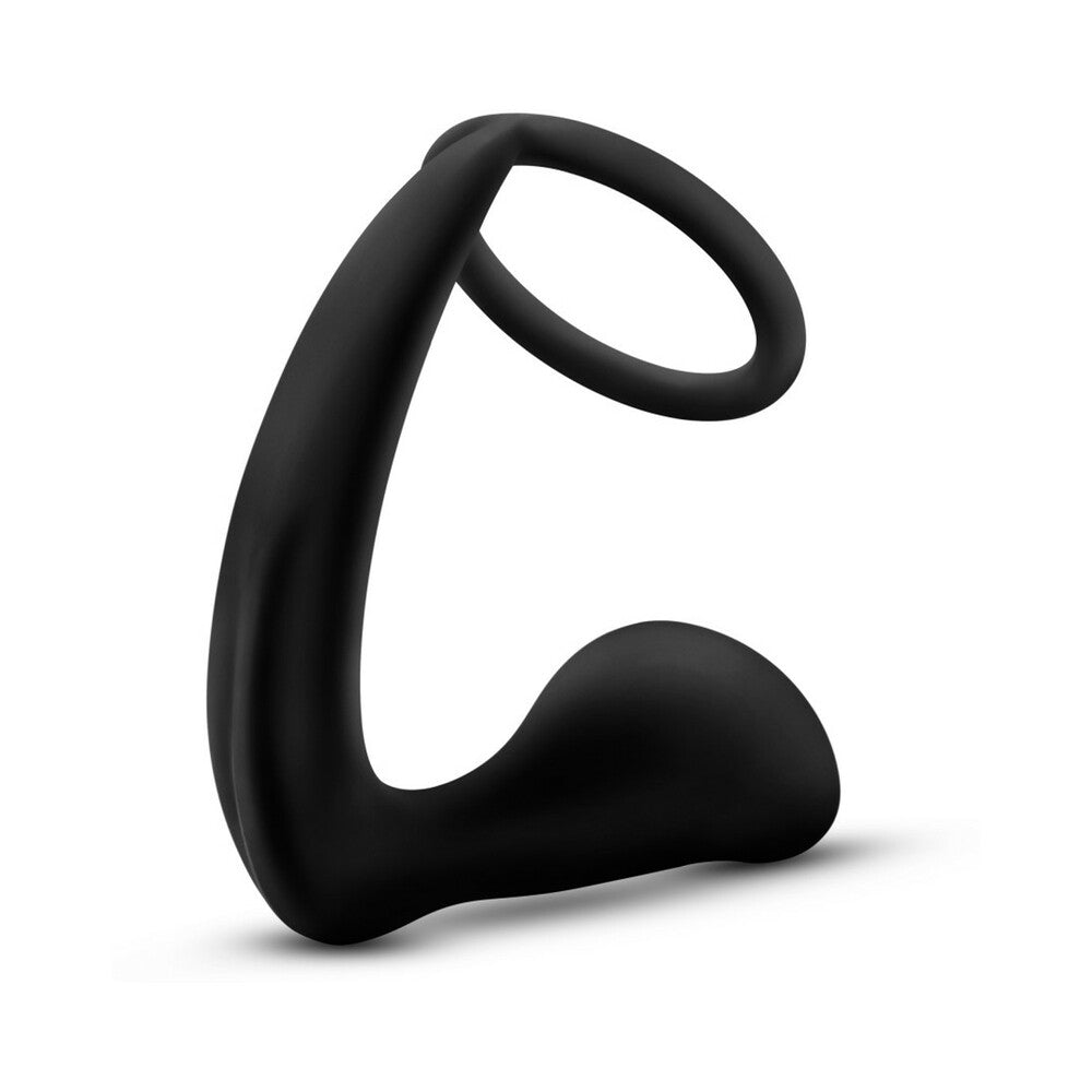 BLUSH - ANAL ADVENTURES PLATINUM SILICONE COCK RING PLUG BLACK