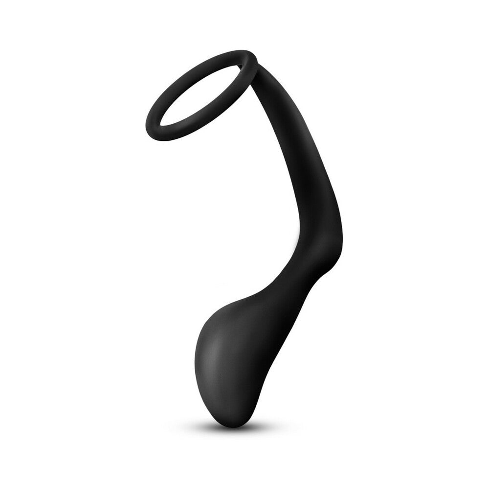 BLUSH - ANAL ADVENTURES PLATINUM SILICONE COCK RING PLUG BLACK