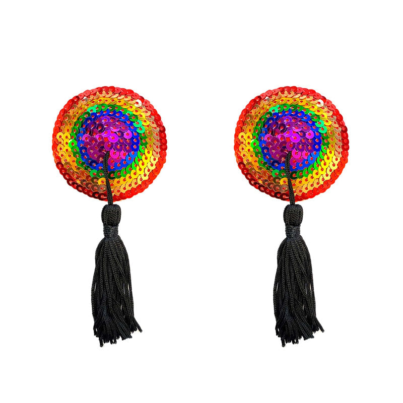 NEVA NUDE - PASTY REUSABLE BURLESQUE RAINBOW