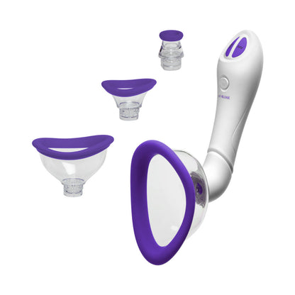 DOC JOHNSON - BLOOM - INTIMATE BODY PUMP - AUTOMATIC - VIBRATING - RECHARGEABLE PURPLE/WHITE