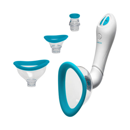 DOC JOHNSON - BLOOM - INTIMATE BODY PUMP - AUTOMATIC - VIBRATING - RECHARGEABLE BLUE/WHITE