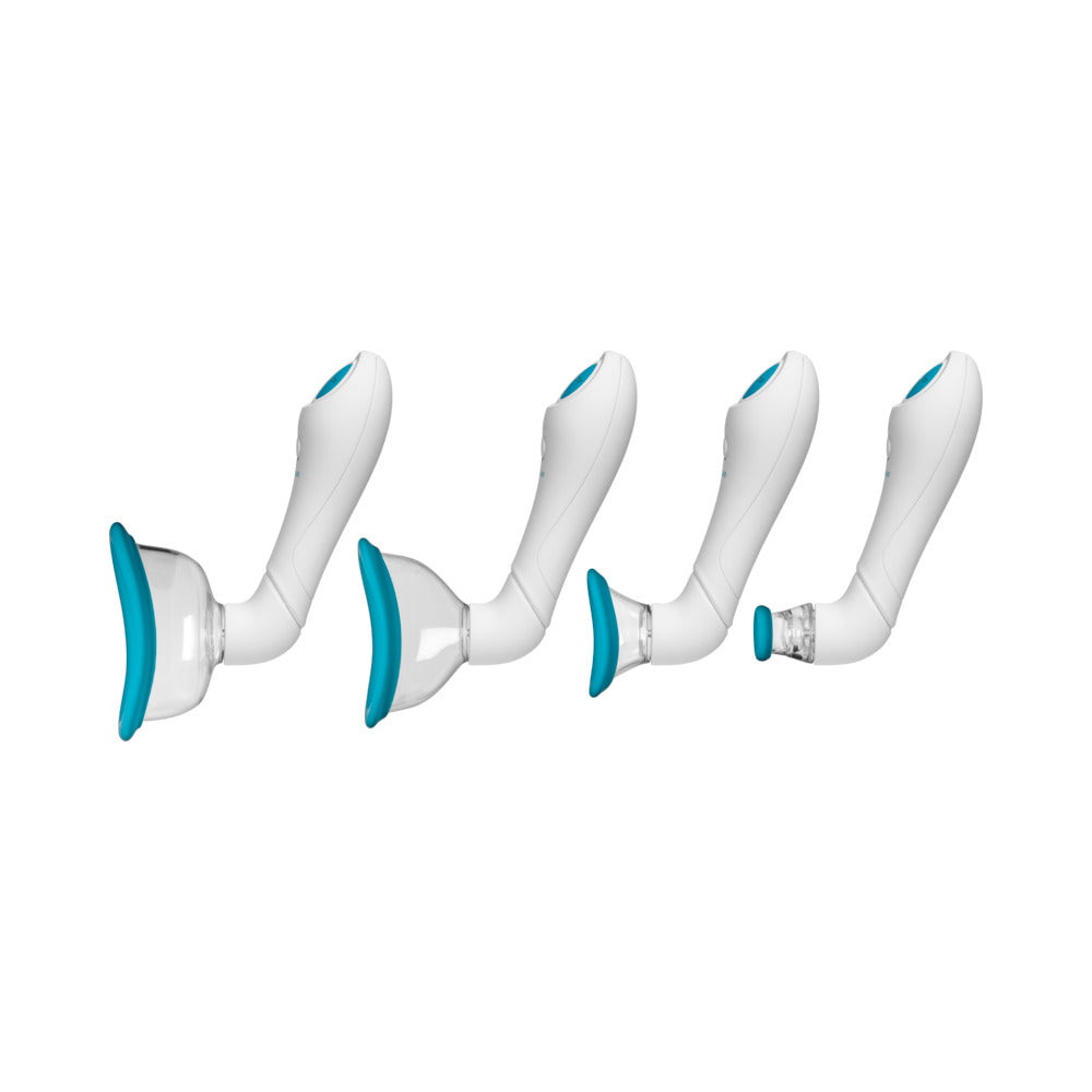 DOC JOHNSON - BLOOM - INTIMATE BODY PUMP - AUTOMATIC - VIBRATING - RECHARGEABLE BLUE/WHITE