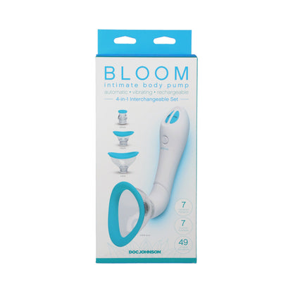 DOC JOHNSON - BLOOM - INTIMATE BODY PUMP - AUTOMATIC - VIBRATING - RECHARGEABLE BLUE/WHITE