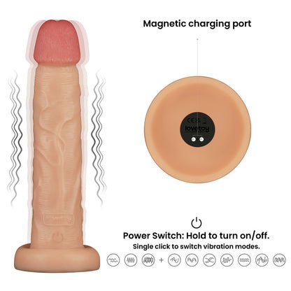 LOVETOY - 10'' VIBRATING POWER BASICS COCK